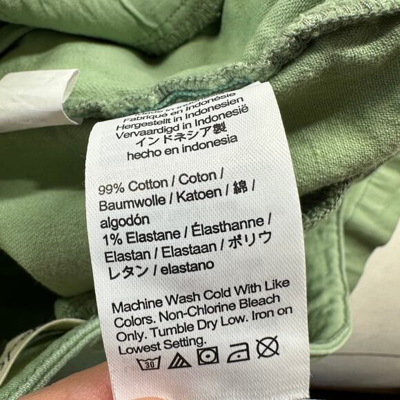 Madewell Pants Womens 29 Petite Green Curvy Emmett Wide Leg Garment Dyed Stretch - Picture 6 of 12